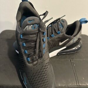 Nike Air 270 Charcoal Gray with Blue Highlights